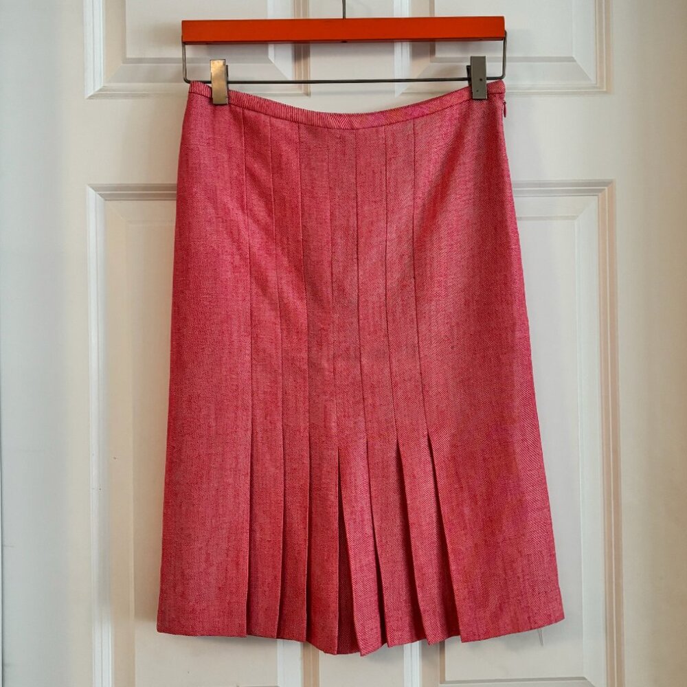 Vintage KASPER pink pleated and lined skirt Size 4